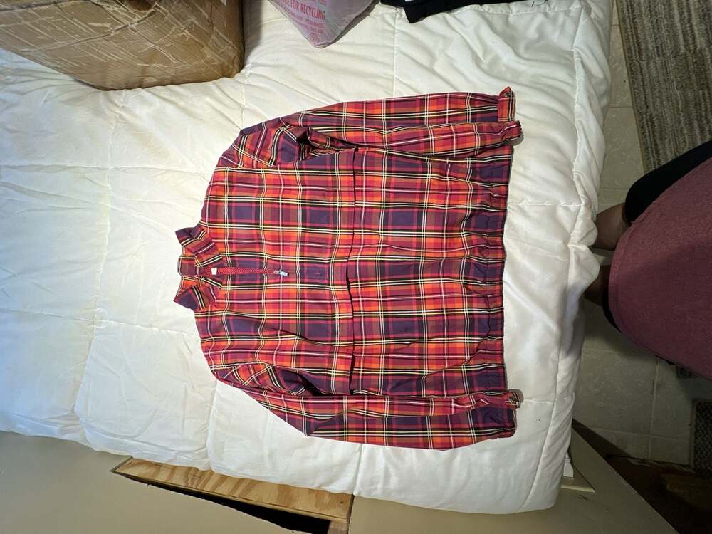 Petite Small LizGolf Women's Plaid Lightweight Half-Zip Windbreaker Jacket